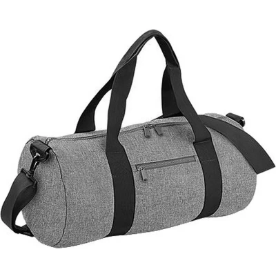 Afbeelding van Bagbase Gewoon Varsity Barrel / Duffle Bag (20 Liter) (Grijze mergel/zwart)