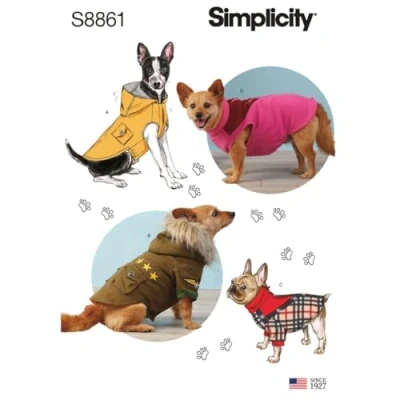 Afbeelding van Simplicity Pattern S8861 hondenjas, A (S M L)
