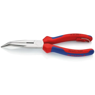 Afbeelding van Knipex 2625200TBK Telefoontang met zijsnijder en borghaak gebogen 200mm