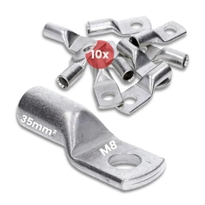 Afbeelding van 10 stuks Kalitec HR35 8 standaard buiskabelschoenen 35 mm² M8 I zonder kijkgat Made in Germany