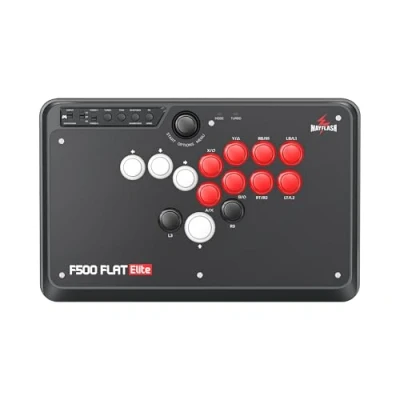 Afbeelding van MAYFLASH F500 FLAT Elite Fight Stick All Button Arcade Leverless Controller with Sanwa OBSF Buttons for PS4, PC, Xbox Series S/X, Switch, Steam Deck, macOS, Android