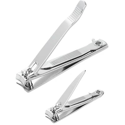 Afbeelding van TITANIA nagelknipper set (klein + groot) kleine voor vingernagels en groot teennagels handen voeten dames heren