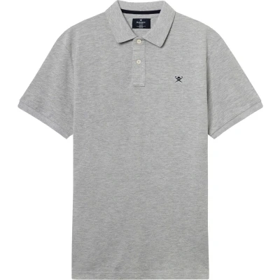 Afbeelding van Hackett Polo Grijs maat XL heren met Slim fit Pasvorm Katoen Suitable Herenkleding Poloshirt