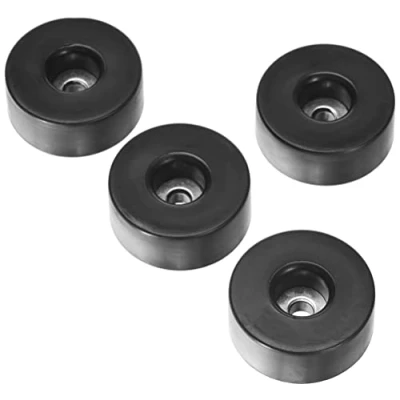 Afbeelding van Adam Hall Hardware 4907 M4 AH set van 4 rubberen voetjes 38 x 15 mm zwart in zak