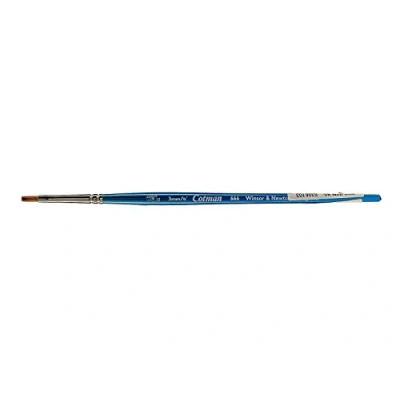 Afbeelding van Winsor &amp; Newton 5306103 Cotman Aquarel penseel van syntetisch haar Serie 666 One stroke, korte steel met uitstekende veerkracht, verfafgifte en uiterste nauwkeurigheid 3 mm 1/8,