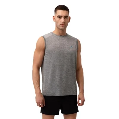 Afbeelding van DANISH ENDURANCE Sport Tank Top voor Heren, Quick Dry, Gerecycelde Materialen, Grijs Mélange, L