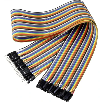 Afbeelding van Renkforce JKMF406 Jumperkabel Arduino, Banana Pi, Raspberry Pi [40x Draadbrug stekker 40x bus] 60.00 cm Bont