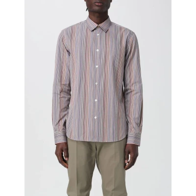 Afbeelding van Striped Cotton Shirt with Long Sleeves and Button Closure