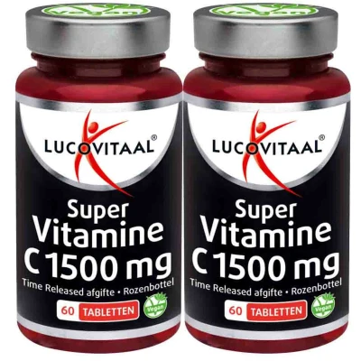 Afbeelding van 2+2 gratis: 2x Lucovitaal Super Vitamine C1500 Time Released 60 tabletten