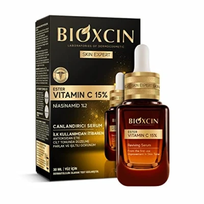 Afbeelding van Bioxcin Ester vitamine c 15% Niacinamide (B3) Revitaliserend Serum 30 ml Verhelderend huidverzorging