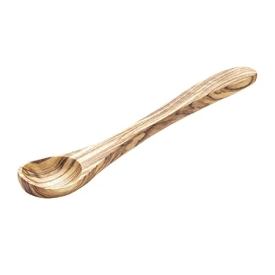 Afbeelding van APS Lepels, set van 2 olijf lengte: 14 cm olijfhout (elk deel is uniek. Kleur en nerf kan afwijken.)