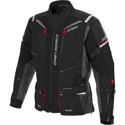Afbeelding van Büse Open Road III Waterdichte motorfiets textieljas, zwart rood, afmeting 50 voor man