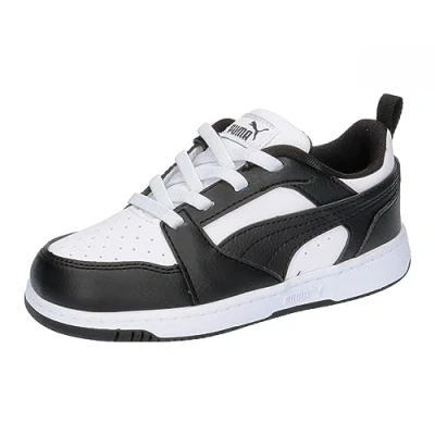 Afbeelding van Puma Rebound V6 Lo Jr Sneakers voor kinderen, uniseks, Wit/Puma Zwart, 20 EU