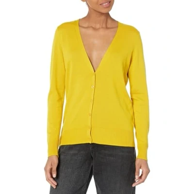 Afbeelding van Amazon Essentials Women&#039;s Lichtgewicht vest met V hals (verkrijgbaar in grote maten), Donkergeel, XL