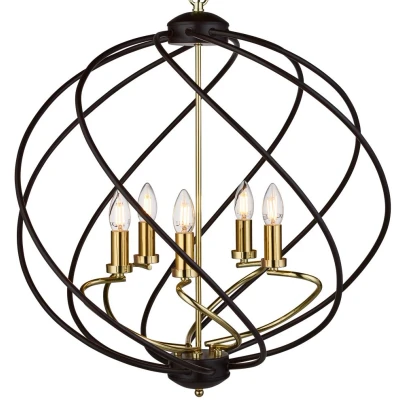 Afbeelding van Searchlight Design hanglamp Flow Ø 60cm 1805 5BK