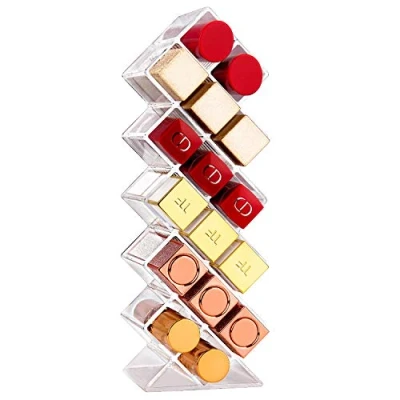 Afbeelding van JessLab Lippenstift Organisatoren en Opslag, Acryl Houder Lipgloss Toren Doorzichtige Cosmetische Vissticks Lip Make up Organisator voor Badkamer Ijdelheid Aanrecht, 16 Slots