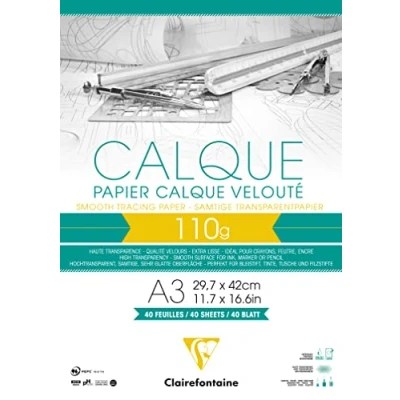 Afbeelding van Clairefontaine Calque 110g Overtrekpapier A3