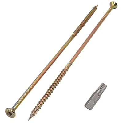 Afbeelding van SKIR&#039;CO (10 stuks) Universeel verzinkt staal 6,0 x 240 mm gele houtschroeven, verzonken kop, Torx Type 17, spaanplaatschroeven