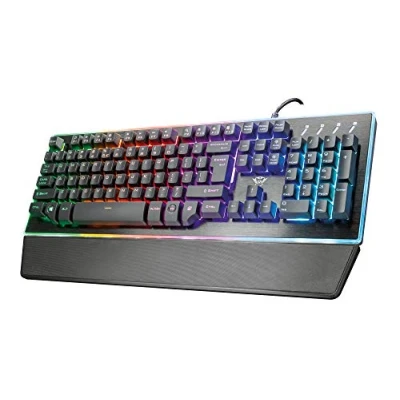 Afbeelding van Trust GXT 860 Thura USB QWERTY Italiaans zwart toetsenborden (bekabeld, USB, semi mechanische toetsschakelaar, QWERTY, LED, zwart)