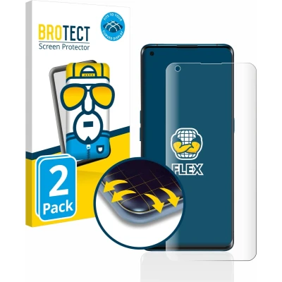 Afbeelding van BROTECT Screenprotector voor Oppo Find X2 Folie Beschermfolie transparant volledig dekking (2 Stuks)