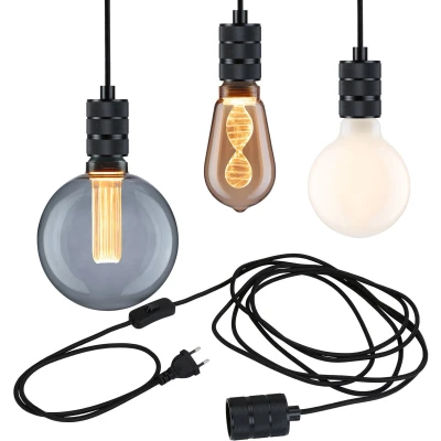 Afbeelding van Paulmann 78436 hanglamp Neordic Tilla incl. stekker zonder verlichtingsmiddel max. 20 watt zwart metaal E27