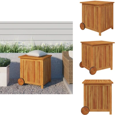 Afbeelding van Tuinbox Met Wieltjes 150X50X58 cm Massief Acaciahout 60 x 50 58