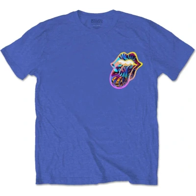 Afbeelding van The Rolling Stones Sixty Gradient Text Heren T shirt M Blauw
