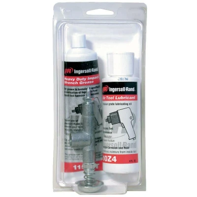 Afbeelding van Ingersoll Rand 115 LBK1 onderhoudsset voor slagmoersleutels met composietbehuizing, bevat 10Z4 olie, 4 oz vet en vetspuit, 1 set