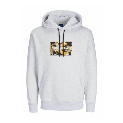 Afbeelding van Jack &amp; Jones Trui Jorvesterbro Newton Boxfront Sweat 12266801 White Melange Mannen Maat S