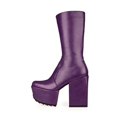 Afbeelding van LAMODA Magnolia Chunky Platform Boots, EU 36, Purple PU, 36