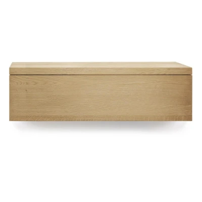 Afbeelding van LoooX Wood collection Base Block 100x30x40cm 1 lade eiken old grey