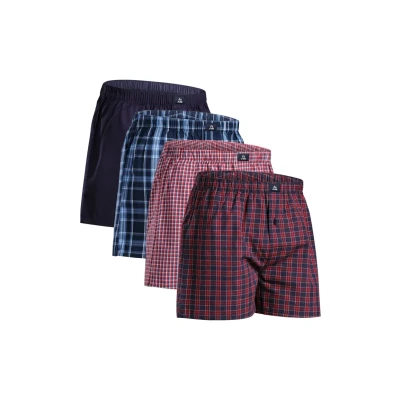 Afbeelding van Danish Endurance 4 PACK Casual Boxershort, Heren, Maat: Large, Multicolor/blue/red