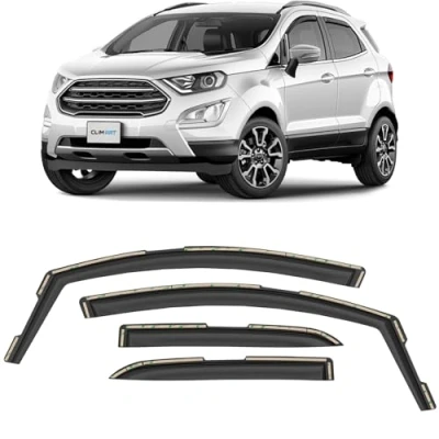 Afbeelding van CLIM ART Winddeflector voor/compatibel met Ford EcoSport 2013 2024, regendeflectors voor deuren, winddeflectors auto&#039;s, in channel, 4 stuks