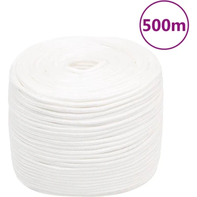 Afbeelding van vidaXL Boottouw 6 mm 500 m polypropyleen volwit