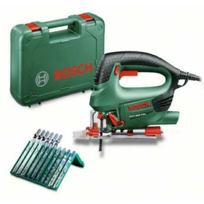 Afbeelding van Bosch Groen PST 800 PEL decoupeerzaag + 10 zaagbladen 06033A0101