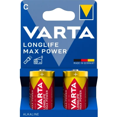 Afbeelding van Varta Longlife Max Power C 2er Bli (2 Pcs., R14, 7800 mAh), Batterijen