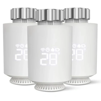 Afbeelding van ZigBee 3.0 Thermostaatventiel, radiator, aangesloten thermostaat, elektrische slimme compatibel met Alexa/Home Assistant (3 stuks)