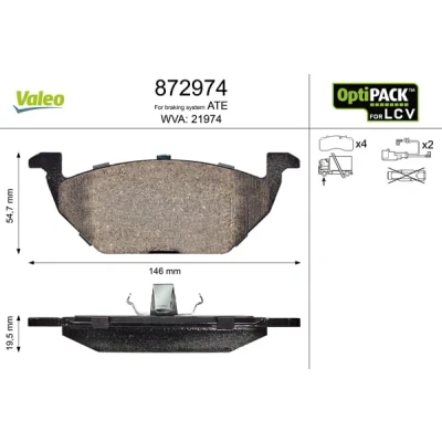 Afbeelding van Valeo Remblokset 872974