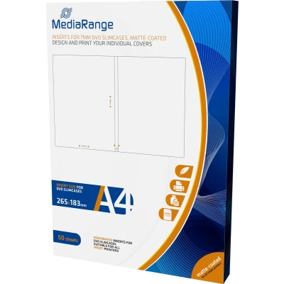 Afbeelding van MediaRange inzetstukken voor dvd doosjes van 7 mm, matte coating, 50 s