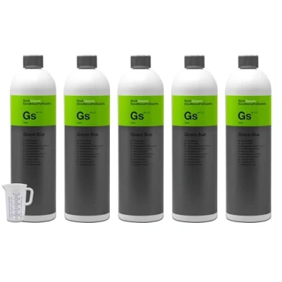Afbeelding van detailmate set, 5 x Koch Chemie Green Star universele reiniger 1 l + maatbeker met schaalverdeling 50 ml