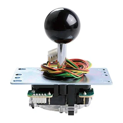 Afbeelding van SANWA JLF TP 8YT Original Joystick Black for Arcade Jamma Game 4 &amp; 8 Way Adjustable, Compatible with Catz Mad SF4 Tournament (Black Ball Top) S@NWA