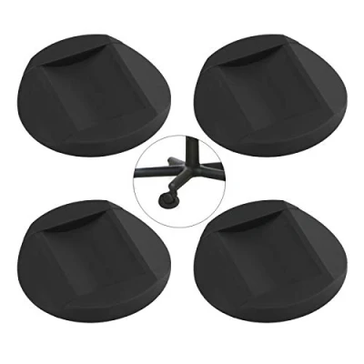 Afbeelding van 4 stuks meubelonderzetters, rubberen antislipmat, antislip, vloerbescherming, voor alle vloeren en wielen van meubels, banken, bed, geen glijstoel, beenbodembescherming (zwart)