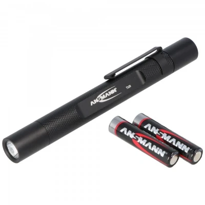 Afbeelding van Ansmann Future T120 aluminium penlamp met zeer efficiënt reflectorsysteem, inclusief batterijen en verwijderbare clip