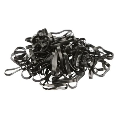 Afbeelding van Maanelastiekjes silicone zwart 500 stuks