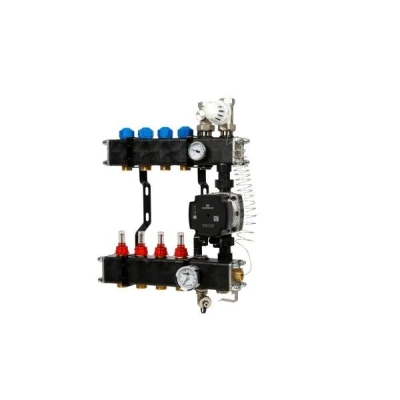 Afbeelding van VTE composiet vloerverwarming verdeler Grundfos UPM3 4 groeps