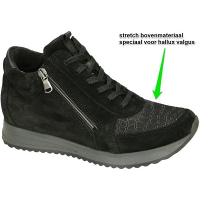 Afbeelding van Waldlaufer Dames zwart sneakers maat 41.5