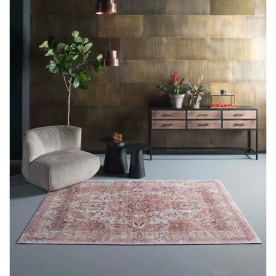 Afbeelding van Vintage Vloerkleed Nostalgia No.3 Oranje 70x140 Cm