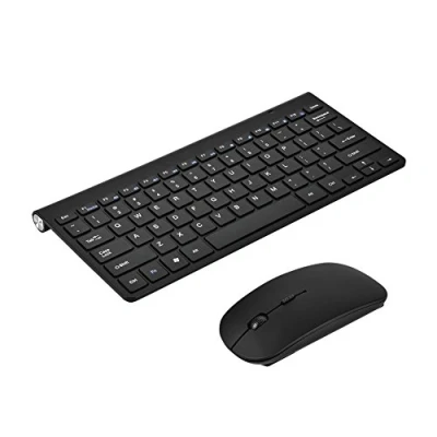Afbeelding van draadloos toetsenbord, slanke, 2,4 GHz kit voor toetsenbord en muis desktop laptop computer/desktop/pc/laptop/oppervlak/Smart TV Windows 10/8/7 /voor Vista/XP (zwart)