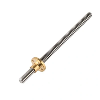 Afbeelding van VBESTLIFE T8 8 mm roestvrijstalen schroefdraadstang, schacht met moer, messing inschroefstang voor 3D printers (150 mm)