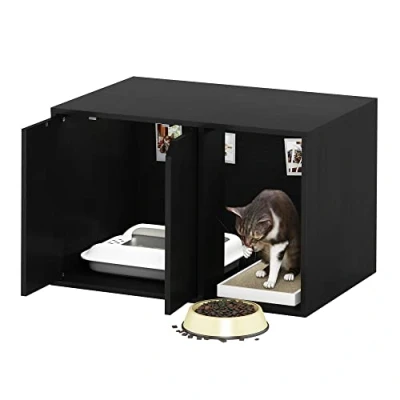 Afbeelding van Furinno Kattenbakbehuizing, Hout, Americano, 39,6 (D) x 59,9 (B) 40 (H) cm